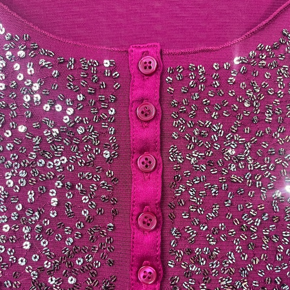 Tristan Sparkly long sleeve tee in fushia size XL - Picture 5 of 6